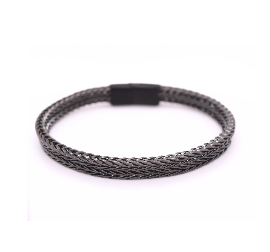 Mens deals gunmetal bracelet