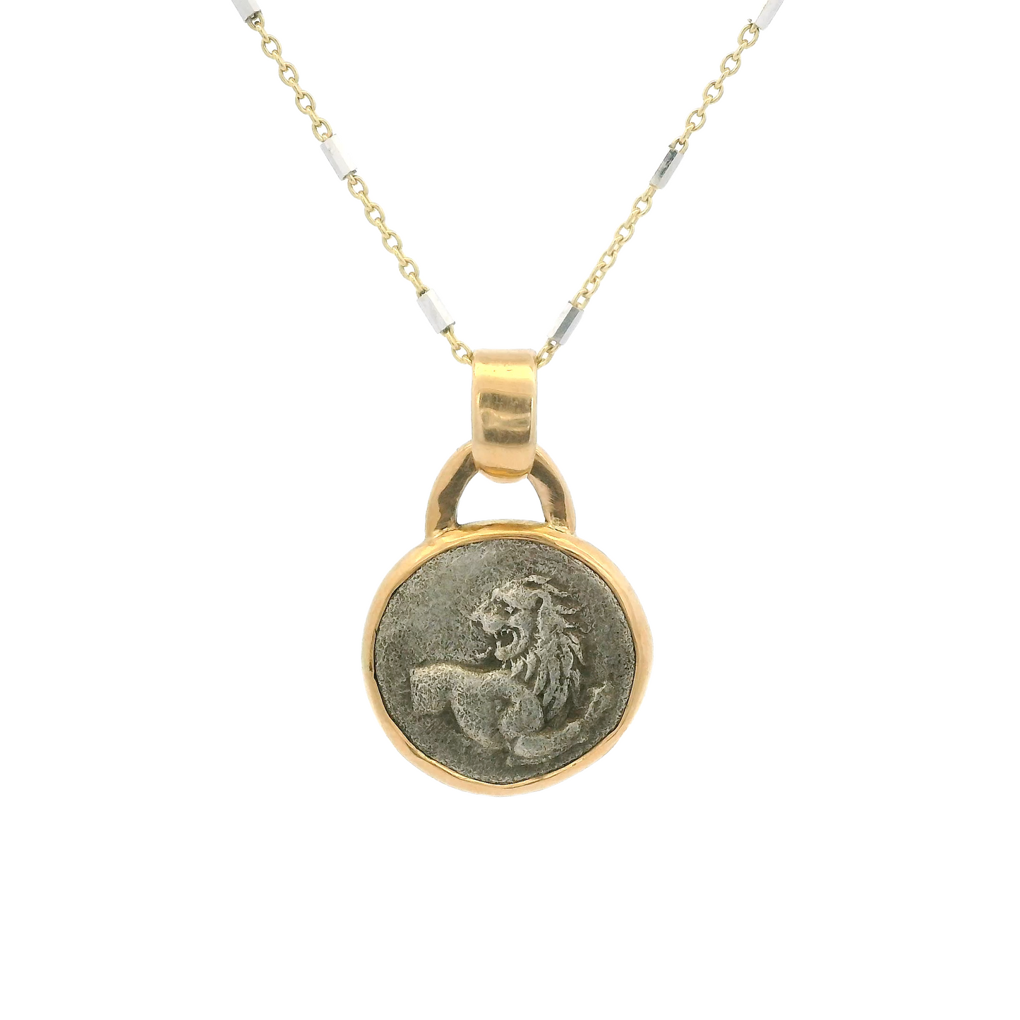 Ancient Greek Lion Hemi-drachm Coin Pendant