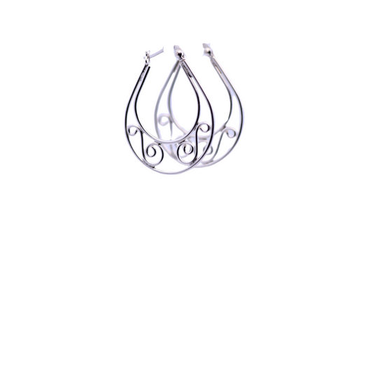 Sterling Silver Harp Earrings