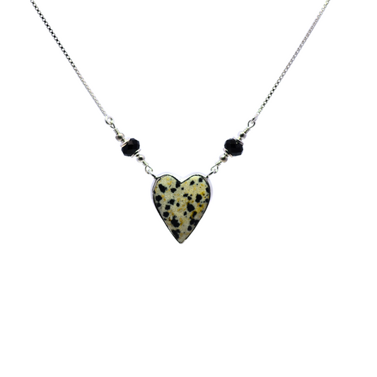 Sterling Silver Dalmatian Jasper Necklace