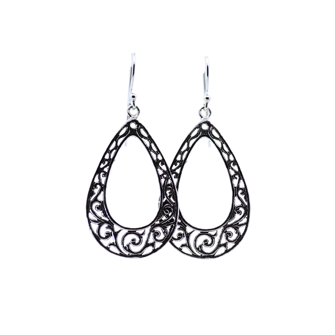 Sterling Silver Florentine Earrings