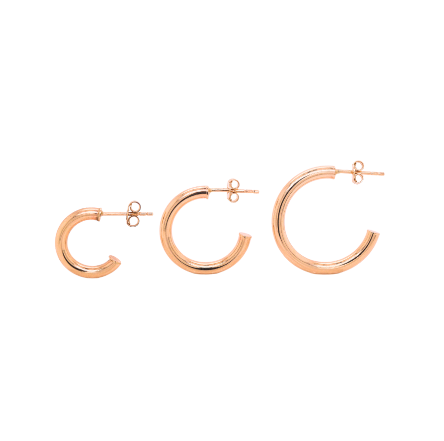 14KT Yellow Gold Hoop Earrings with Posts