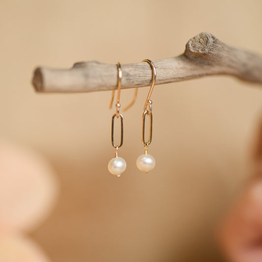 Pearl Link Earrings