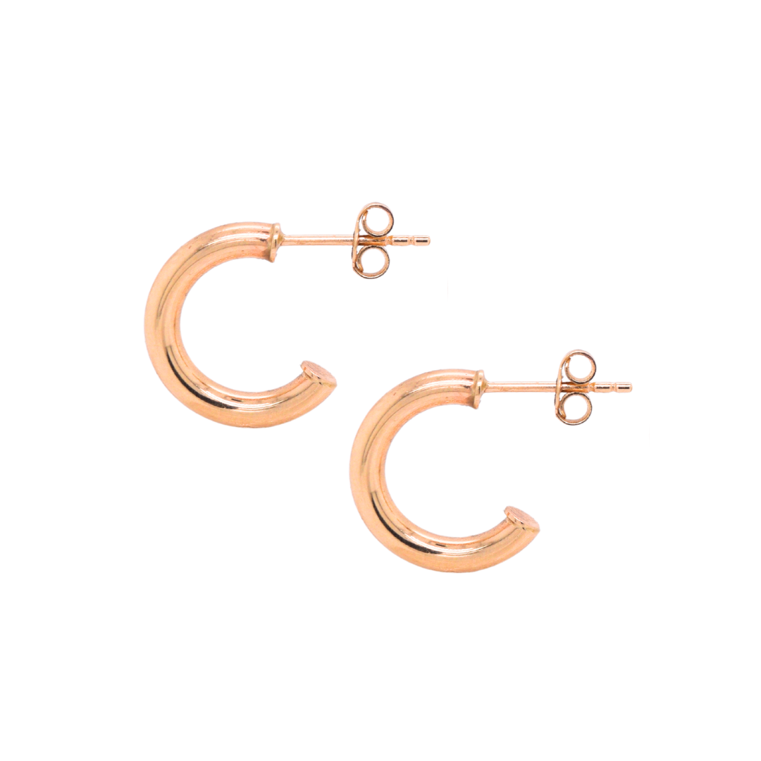 14KT Yellow Gold Hoop Earrings with Posts