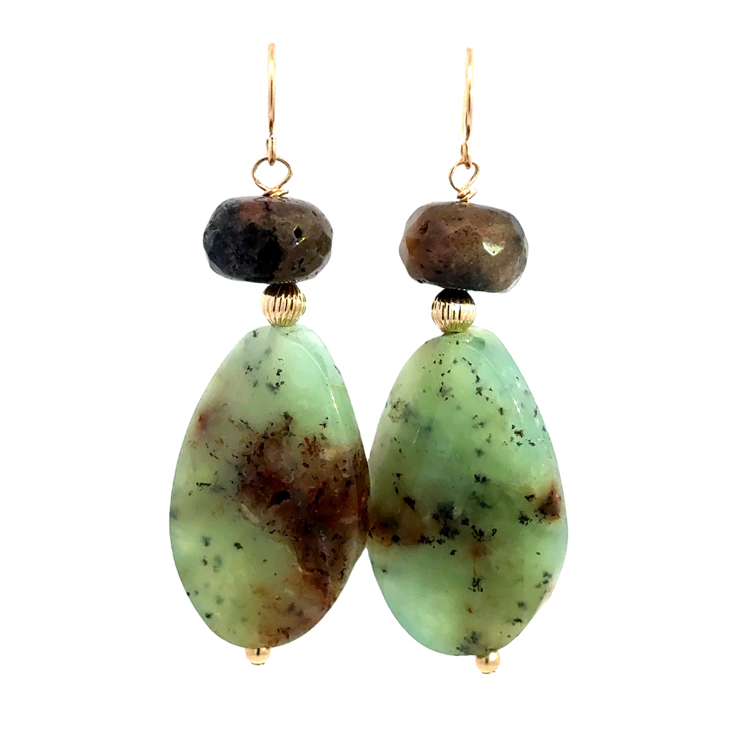 Amazonite and Chrysoprase Earrings