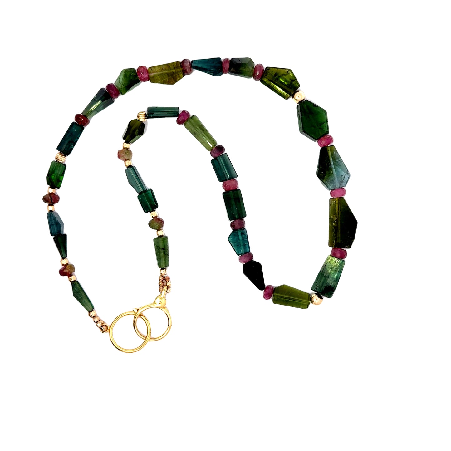 Wear it 3 Ways- Indicolite Tourmaline + Watermelon Tourmaline