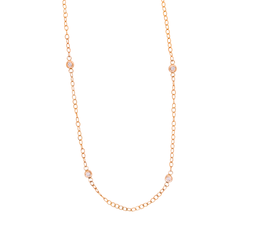 Dainty Stationary Diamond Necklace