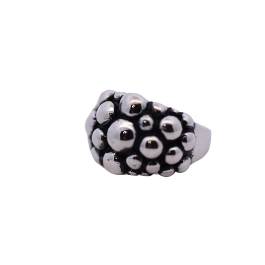 Sterling Silver Antique Pebble Ring