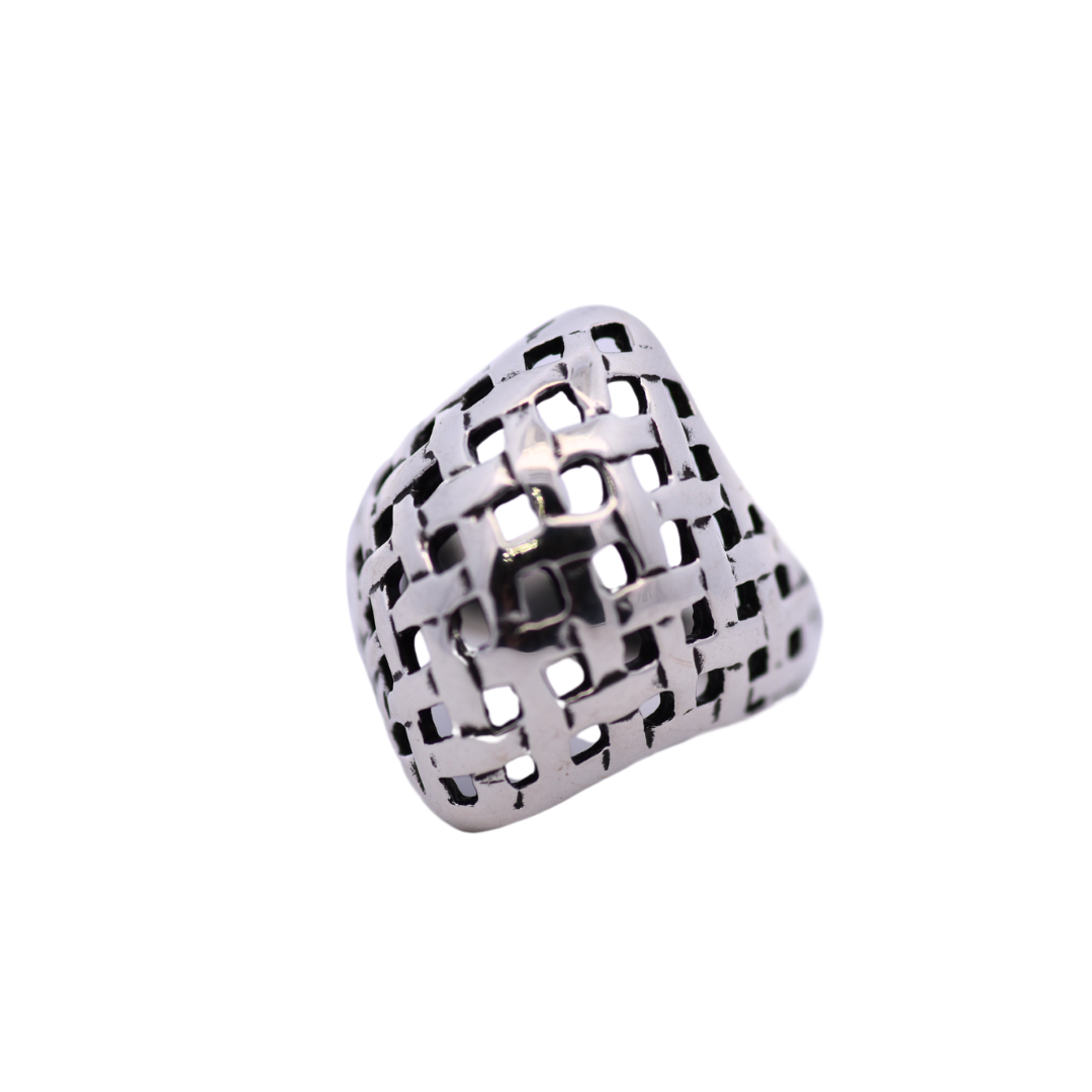 Sterling Silver Basket Weave Ring