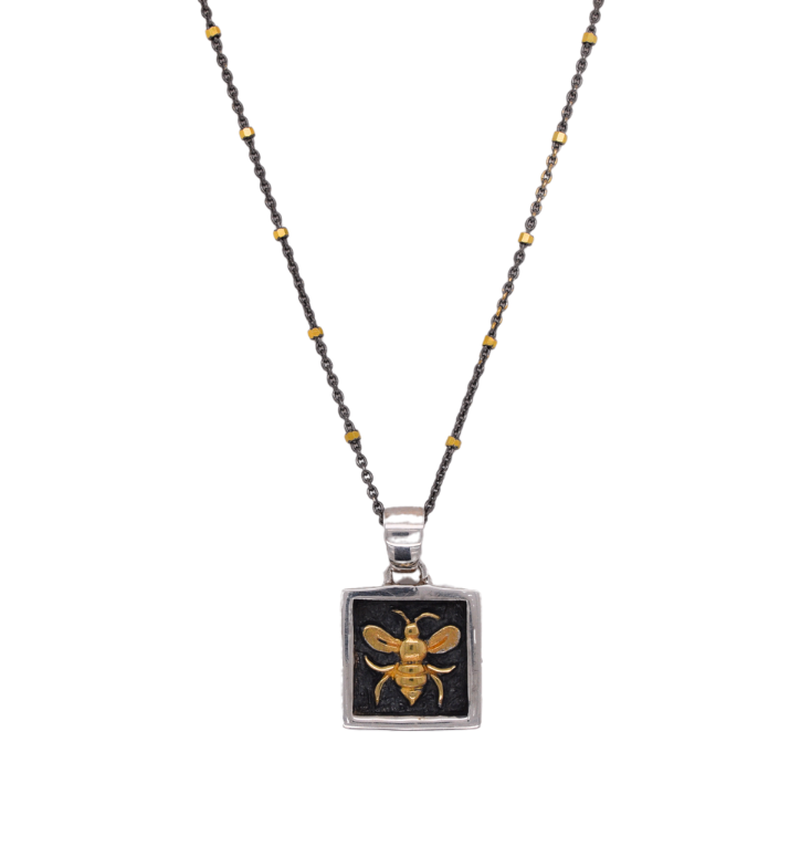 Two Tone Bee Necklace