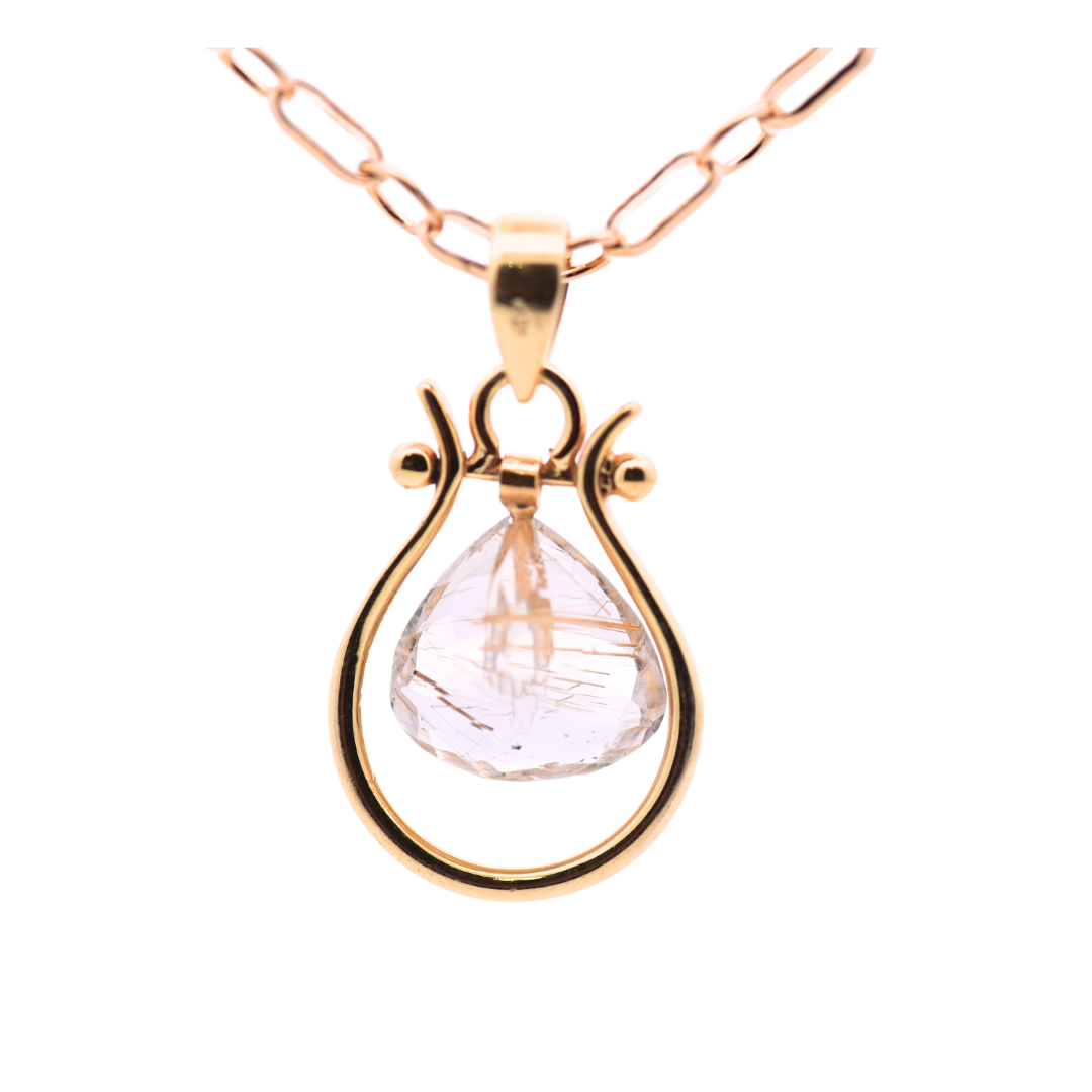 Rutilated Quartz Bell Necklace