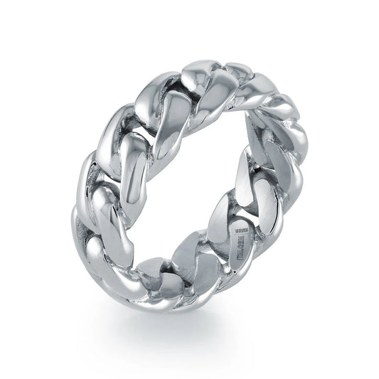 Men's Steel Cuban Ring