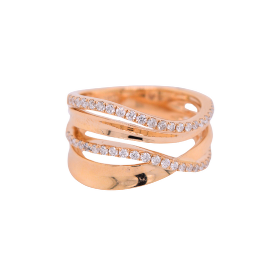 Entwined Diamond Wrap Ring