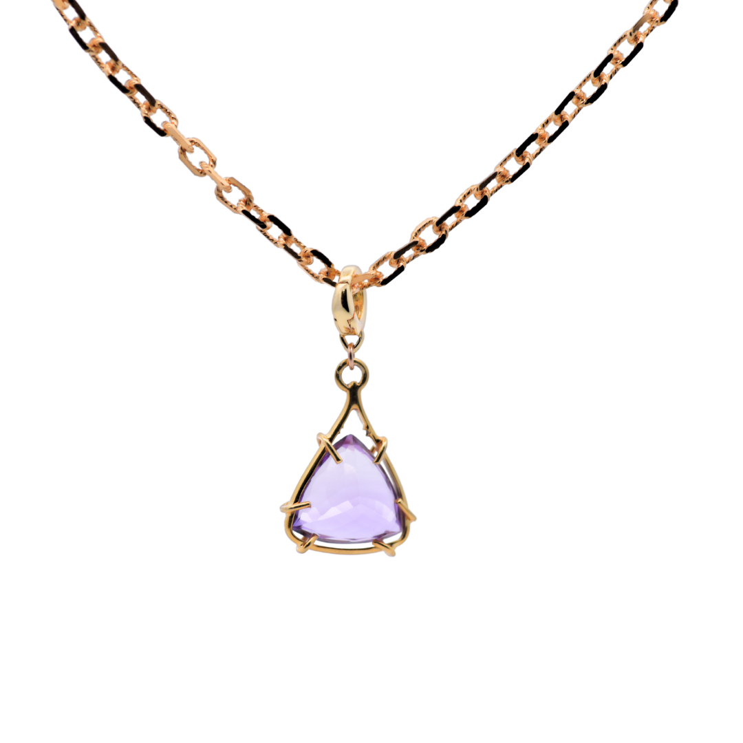 Trillion Cut Amethyst Necklace