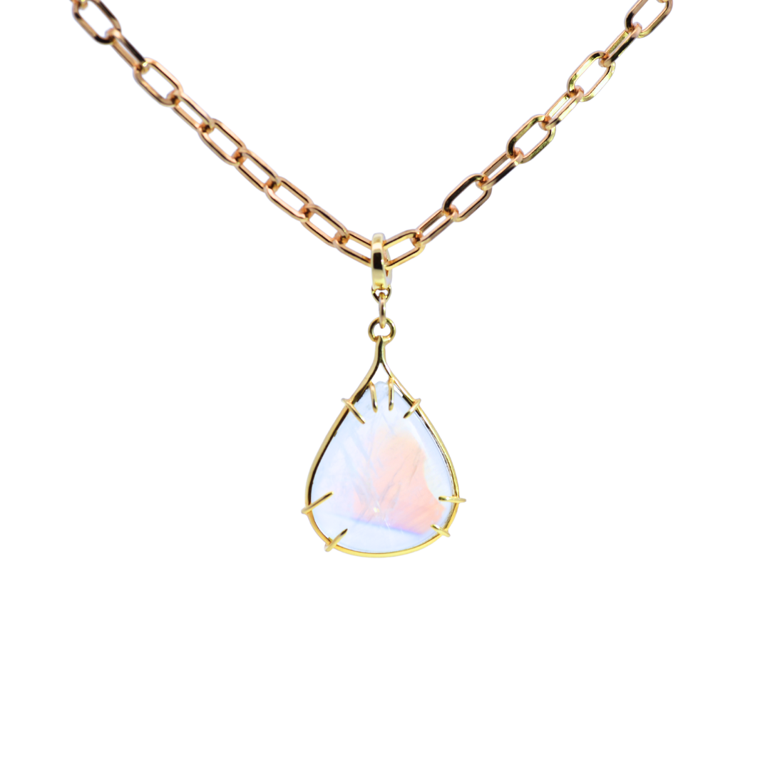 Pear Moonstone Necklace