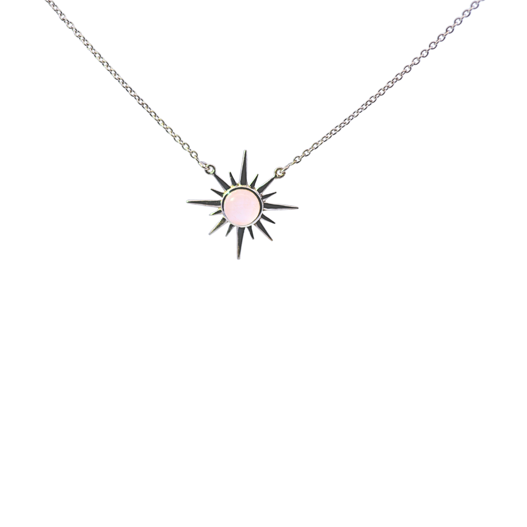 Sterling Silver Sun Gemstone Necklace