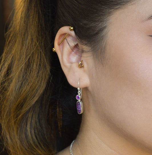 Dainty Amethyst Earrings