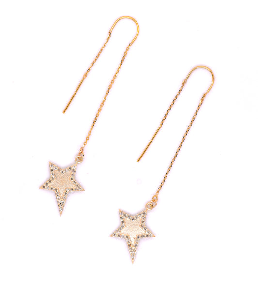 Diamond Star Threaders Earrings