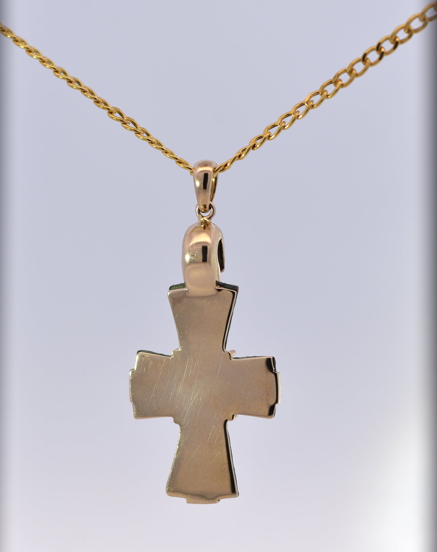 Ancient Bronze Byzantine Cross Pendant