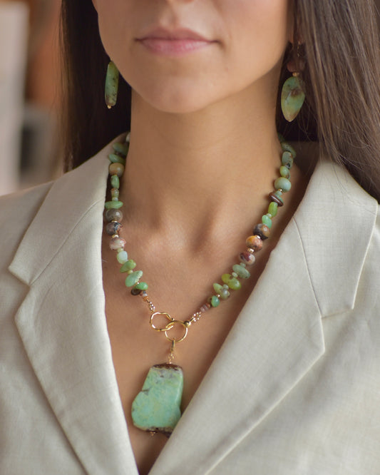 Wear it 3 Ways- Amazonite + Chrysoprase