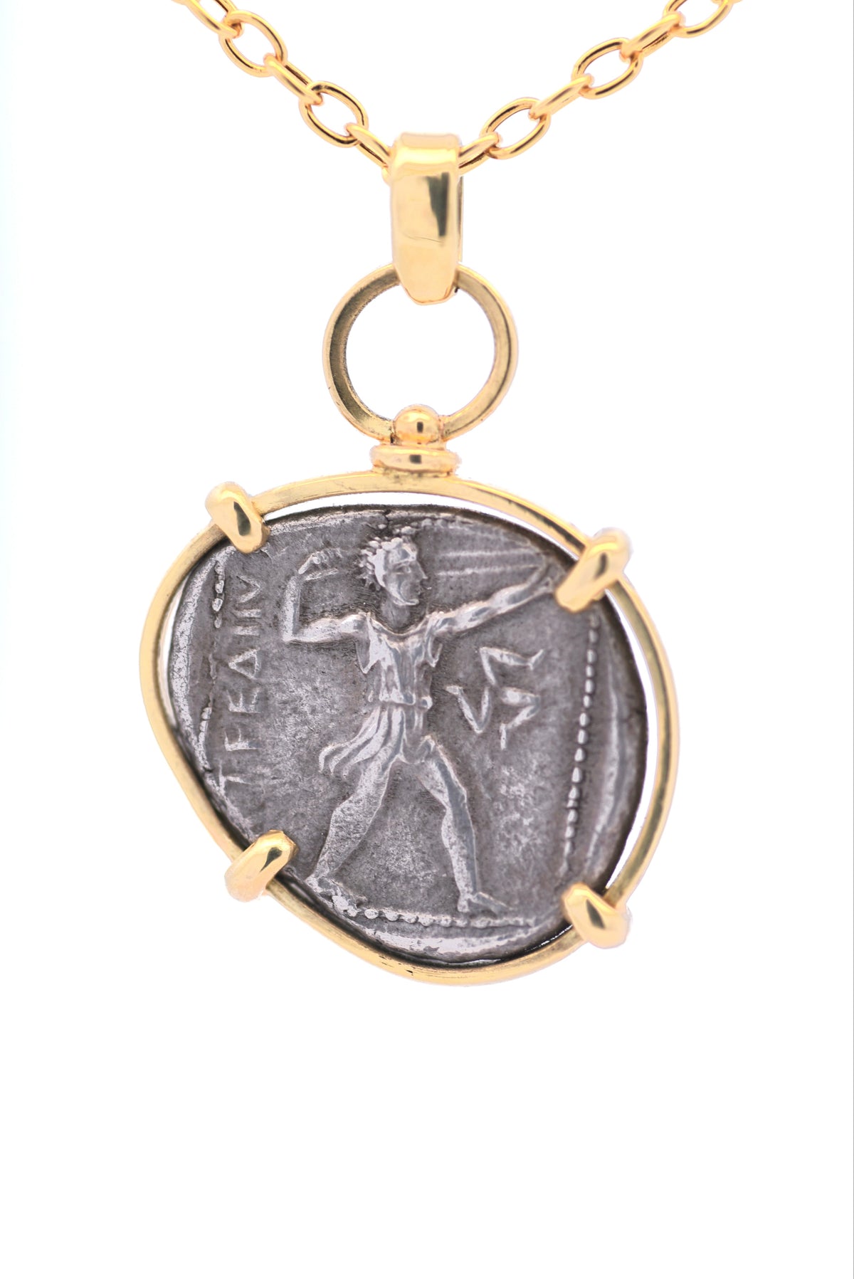 Geek Slinger Athena & Owl Ancient Coin Pendant | 14K Gold + Certified Silver Coin ...