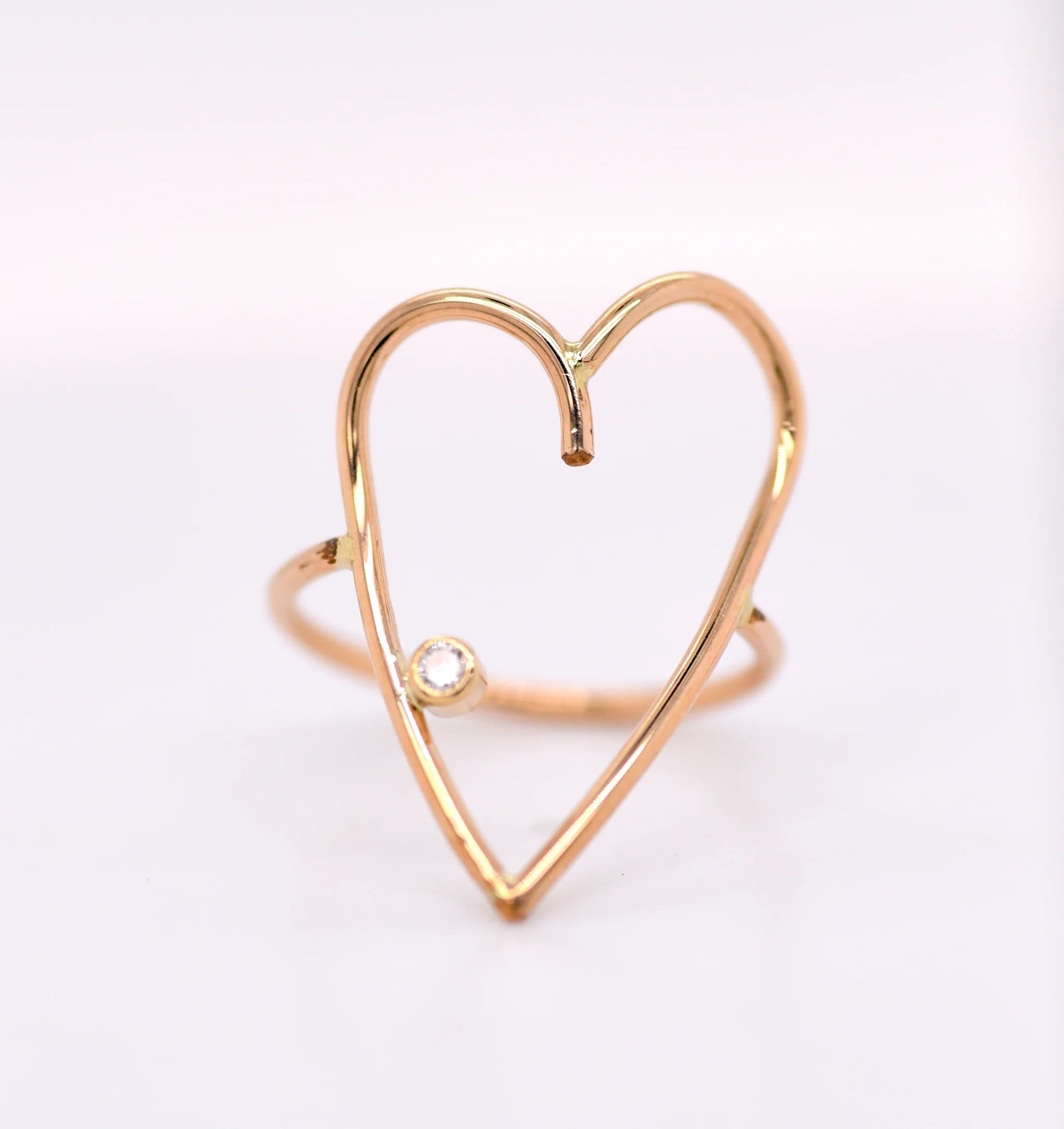 Large Open Heart Ring