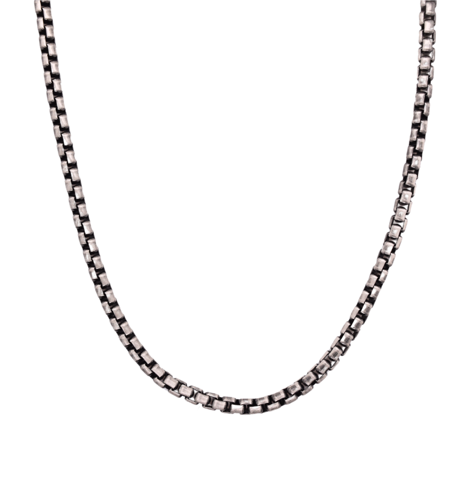 Men's Antiqued Round Box Chain