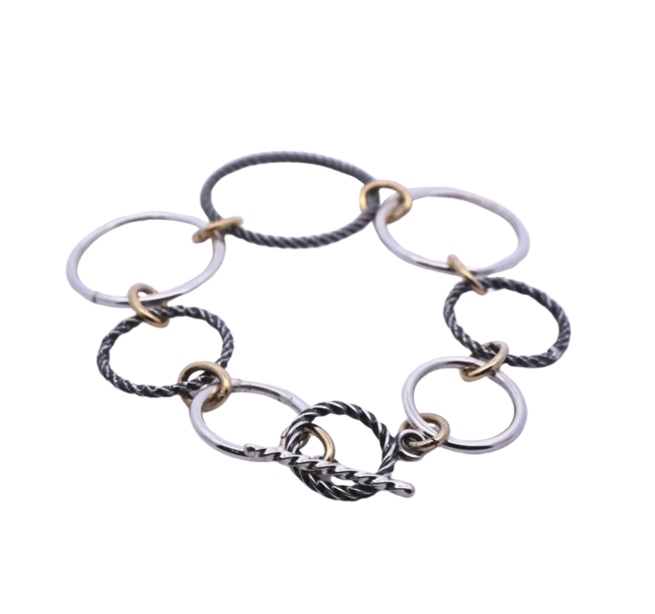 Tri-Tone Toggle Bracelet