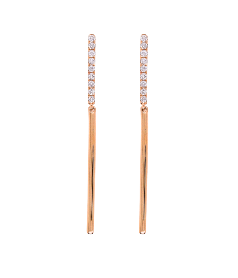 Diamond Bar Earrings