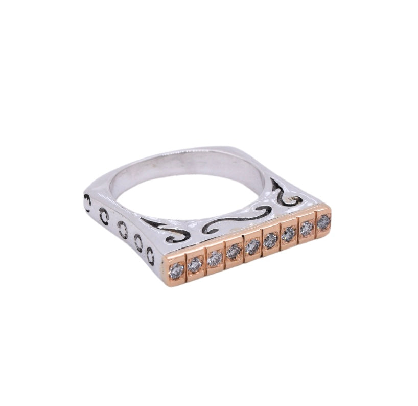 Diamond Diva Bar Ring