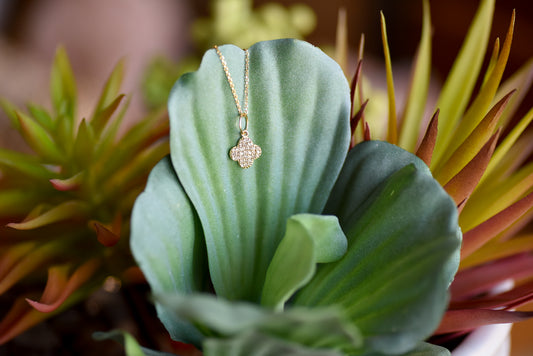 Pave Diamond Bloom Necklace