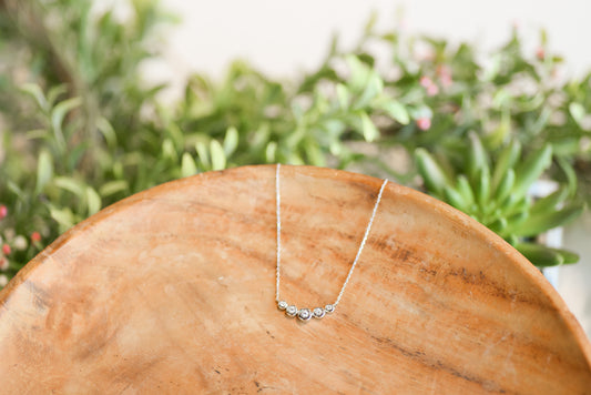 Diamond Bezel Bar Necklace