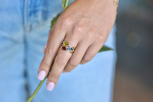 Pear Shaped Gemstone Ring