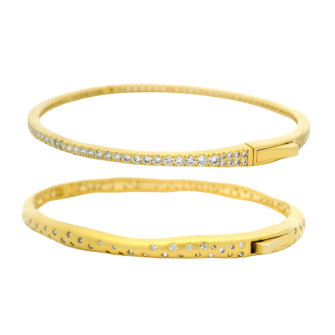 Gold Fill CZ Bangles