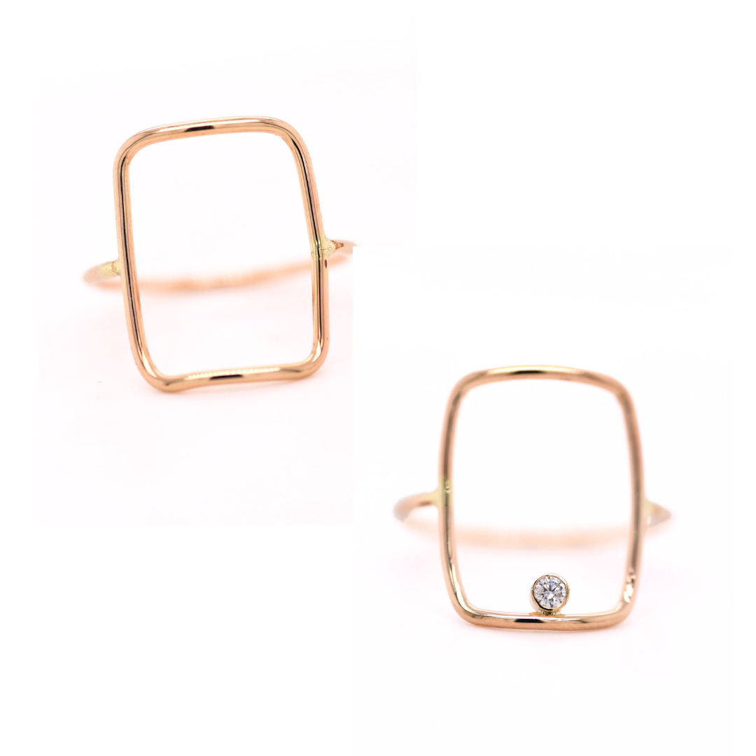 Large Open Rectangle Ring