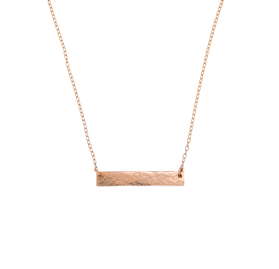 Hammered Bar Necklace