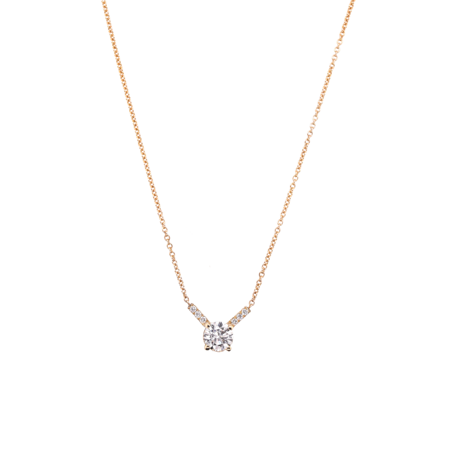 V shaped Diamond Necklace