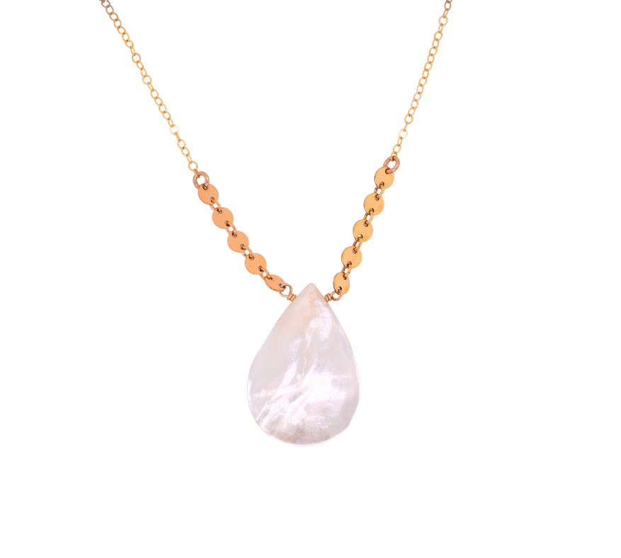 Mother of Pearl Teardrop Necklace