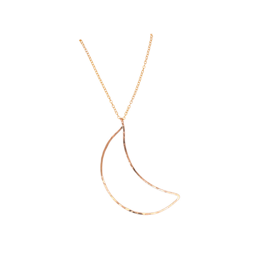 Long Layering Crescent Moon Necklace