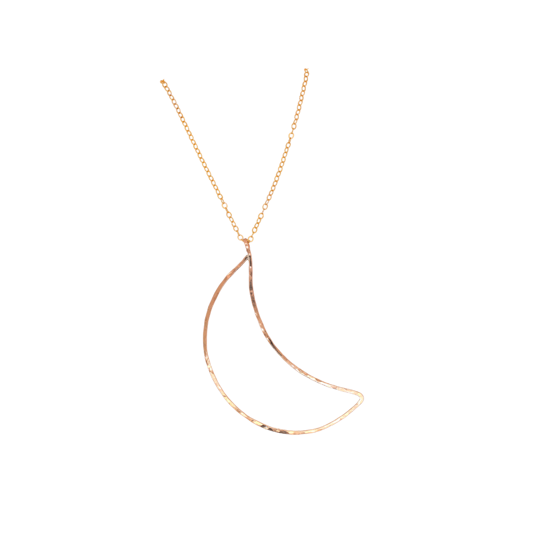 Long Layering Crescent Moon Necklace