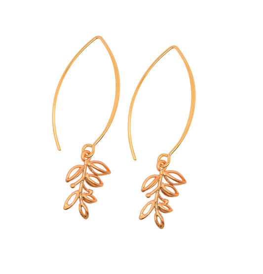 Blossom Leaf Threader Earrings