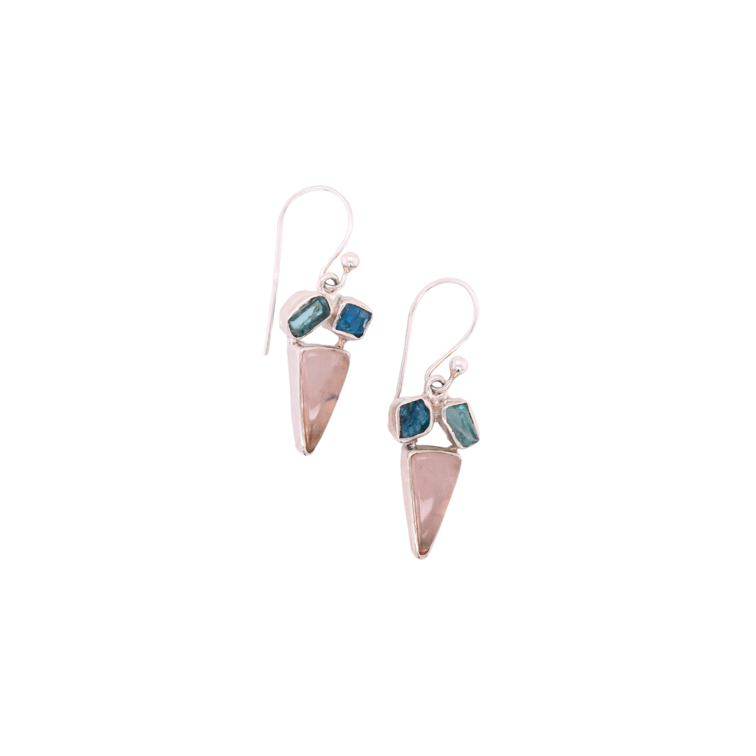 Rose Quartz & Apatite Earrings