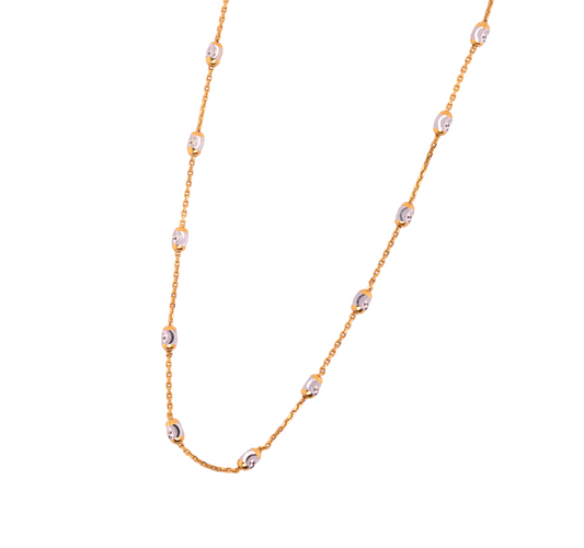 14kt Two Tone Twilight Chain