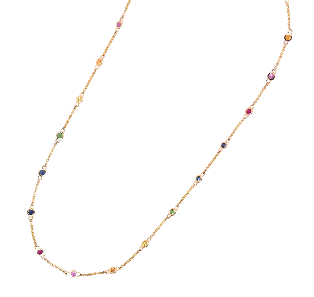 Multi Gem Rainbow Necklace