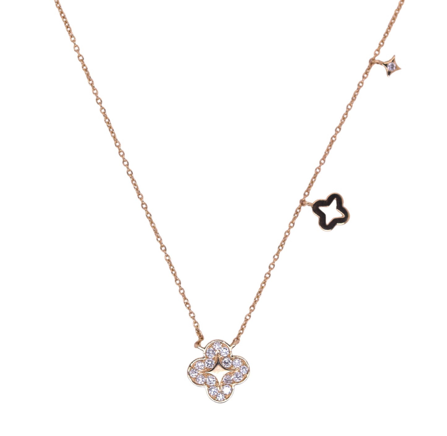 Diamond Bloom Trio Necklace