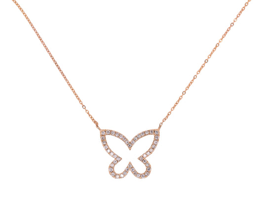Butterfly Outline Necklace