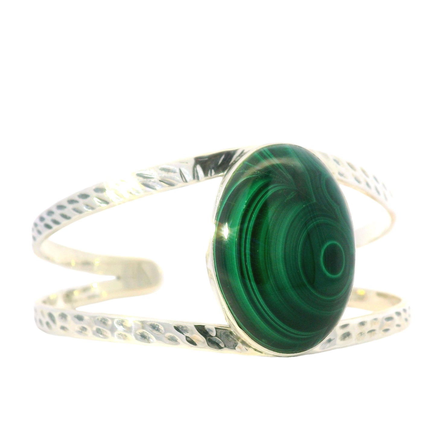 Sterling Silver Malachite Cuff