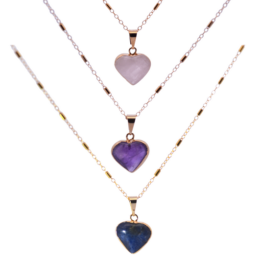 Heart Gemstone Necklace