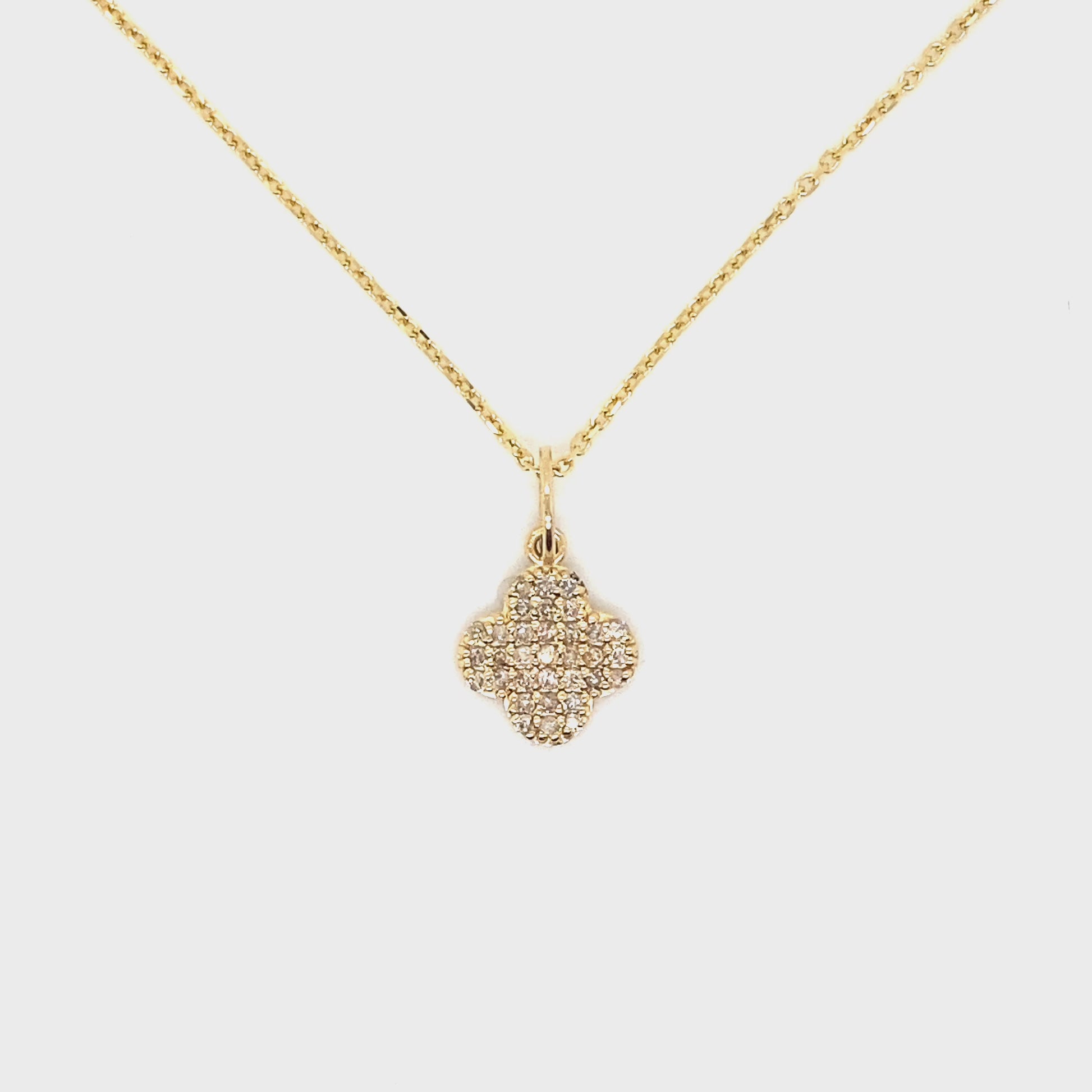 Pave Diamond Bloom Necklace