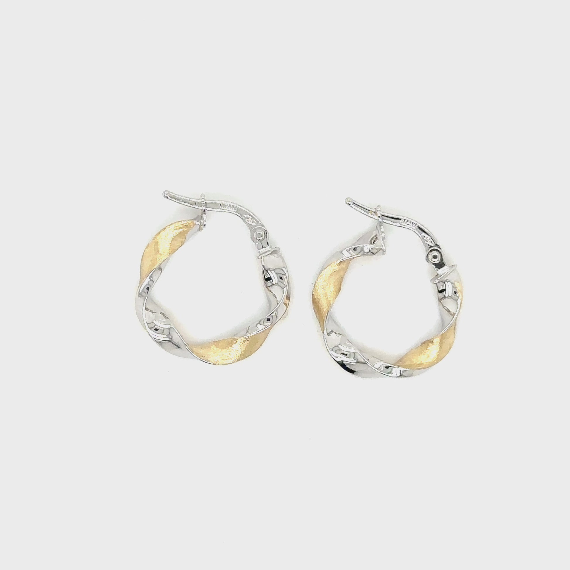 Twisted Double Hoop Huggie Earrings